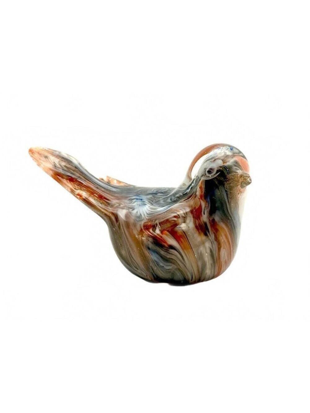 Vintage Hand Blown Art Glass Small Bird Figurine Swirl Glass - Picture 5 of 6